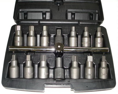 15PCS 1/2 Dr. Oil Screws Socket Set