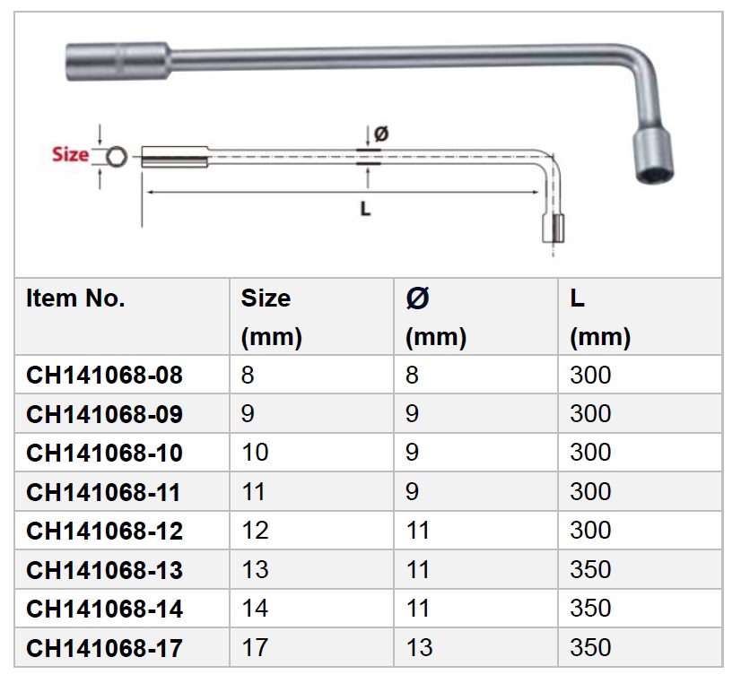 L Type Two Way Socket Wrench (Long and Short)