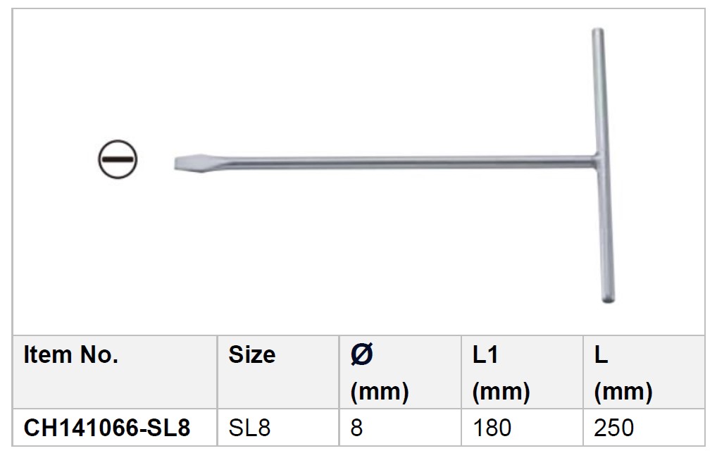 Fixed T type Slotted Screwdriver Wrench