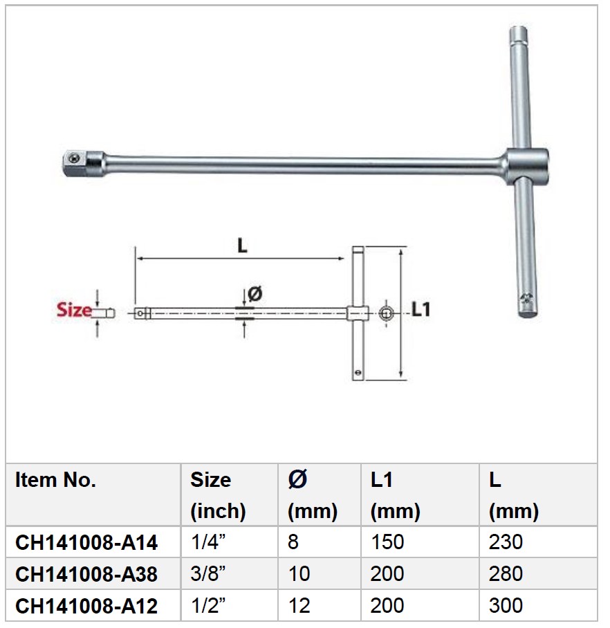 Extension T type Adaptor Wrench