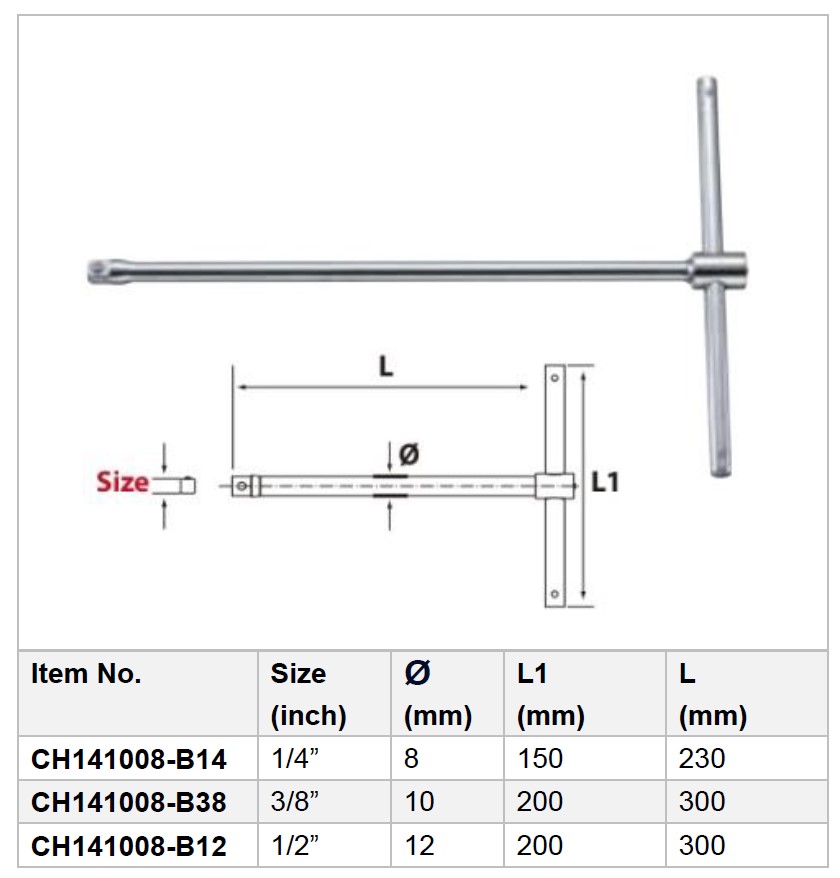 Sliding T Type Adaptor Wrench