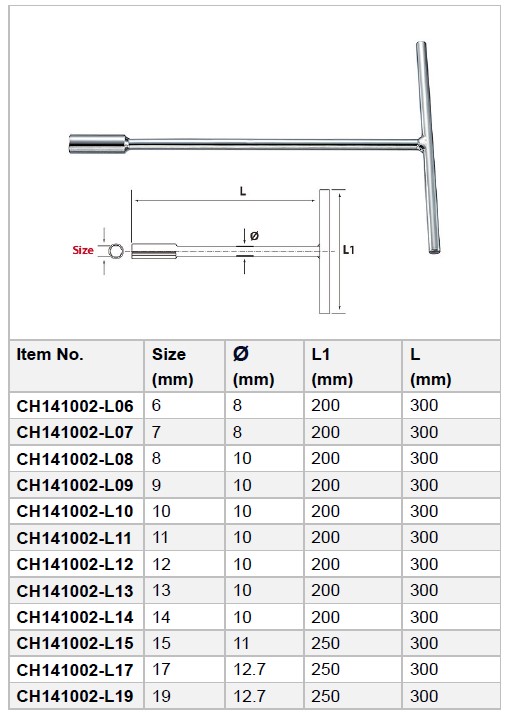 Fixed T Type Deep Socket Wrench