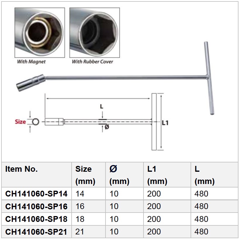 Fixed T Type Ball Spark-Plug Socket Wrench