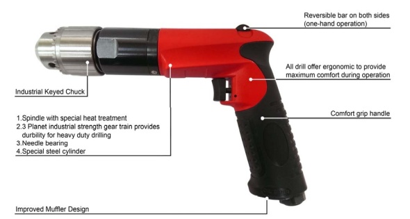 1/2 H.D. Air Reversible Drill