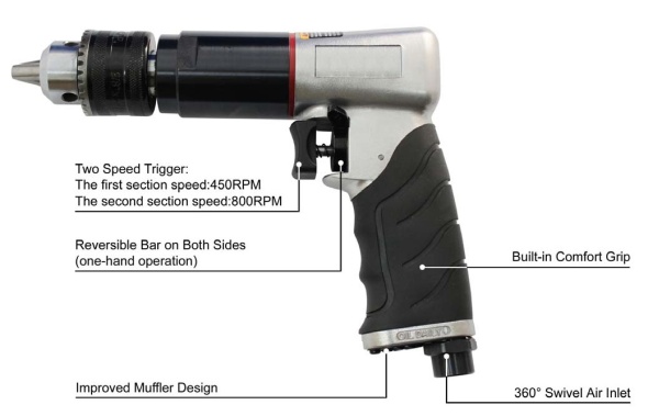 1/2 Air Reversible Drill